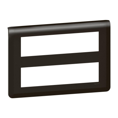 Enjoliveur - 2 x 8 Modules - Noir Mat - Legrand Mosaic 079077L