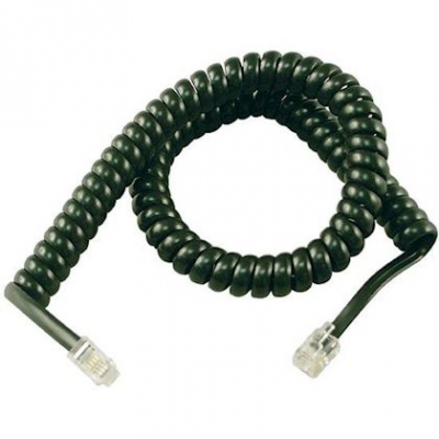 Cordon combin� - RJ10 - Spiral� - Noir - GigaM�dia 329917