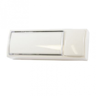 Bouton poussoir - Lumineux + Porte tiquette - Blanc - Urmet 51011