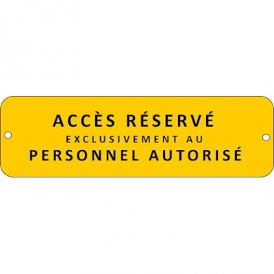 Affiche - ALU ACCES RESERVE - CATU AM-912/2