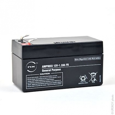 Batterie au plomb - AGM NX - GENERAL PURPOSE FR - 12 Volts - 1.2Ah - F4.8 - Enix Energies AMP9033