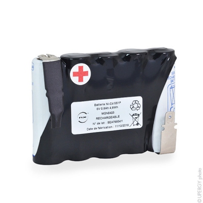 Batterie - Pour clairage secours - 5x AA VST 5S1P ST1 - 6 Volts - 800mAh - Enix Energies MGN0423