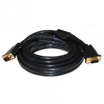 Cordon vid�o HD15 - M�le / M�le - 5 m�tres - Noir - GigaM�dia VH15H15M5