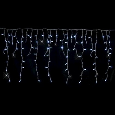 Rideau stalactite - LED - 4.5 x 0.8 Mtres - 280 LED - Blanc ptillant - Festilight 54422-60-W0-Z