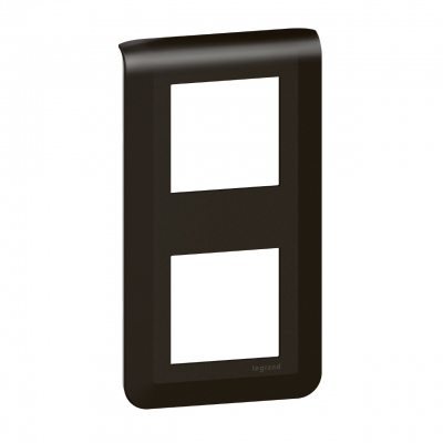 Enjoliveur - 2 x 2 Modules - Vertical - Noir Mat - Legrand Mosaic 079062L