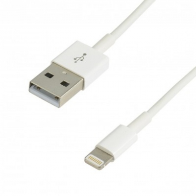 Cordon USB 2.0 A M/Lightning M - licence Apple MFI - blanc - 1 mtre - ERARD 8335