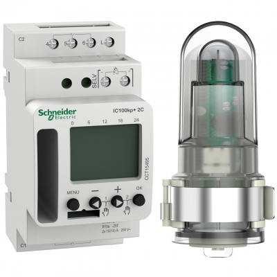 Interrupteur cr�pusculaire - Programmable - 2 Canaux - Acti9 - IC100kp+ - Schneider electric CCT15495