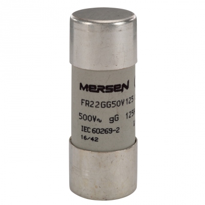Fusible cartouche - 22 x 58 - GG - 100A - Sans indicateur - 500V - Boite de 10 - Mersen E218205