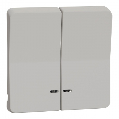 Enjoliveurs - 2 demi - Blanc - Mureva styl - Schneider electric MUR39205