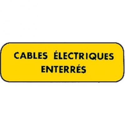 Plaque - Alu - CABLES ELECTRIQUES ENTERRES - CATU AM-566/2