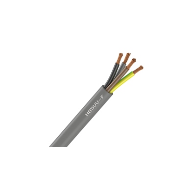 Cable Souple H05VV-F - 4G0.75 mm - Gris - Couronne de 50 mtres