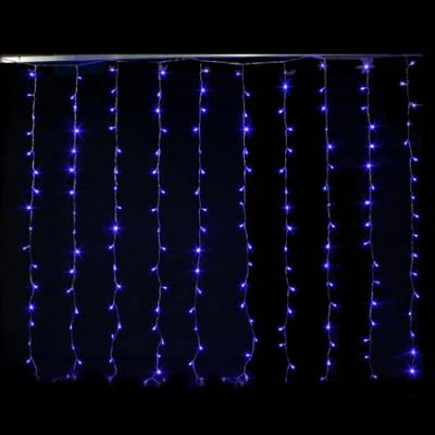 Rideau 200 LEDS bleues animes 10 descentes Festilight