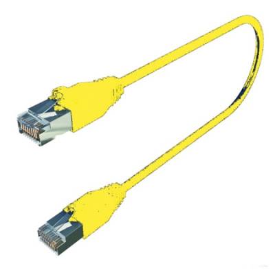 Cordon de brassage RJ45 catgorie 6 SFTP longueur 1 mtre jaune