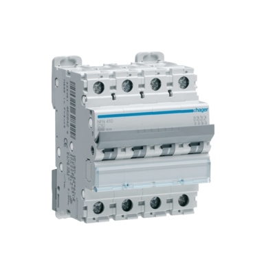 Disjoncteur Hager - 4 P�les - 50A - 6kA - Courbe C - Vis / Vis