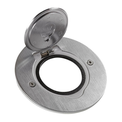 R�ceptacle - Pour prise de sol - Ronde - Inox bross� - Legrand 089701