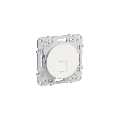 Prise RJ45 Catgorie 5 UTP - Blanc - Fixation par Vis - Schneider Odace