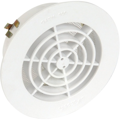 Grille int�rieure simple - Pour tube PVC - Avec moustiquaire - Nicoll 1GATM100