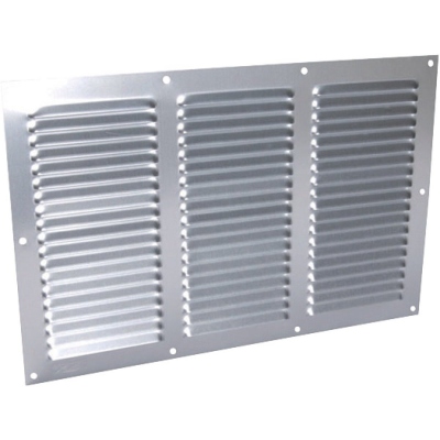 Grille - Rectangulaire - Horizontale - Avec moustiquaire - Aluminimum - Nicoll 1LM1020G
