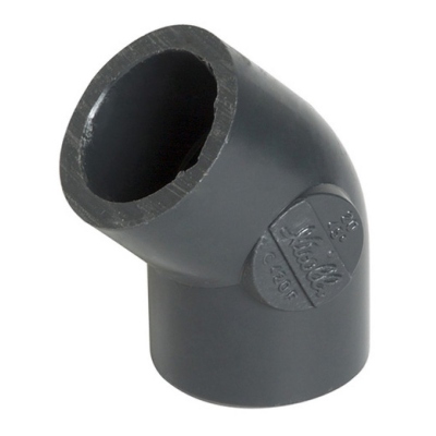 Coude PVC Pression - Femelle / Femelle - 45� - Diam�tre 16 mm - Nicoll C416F