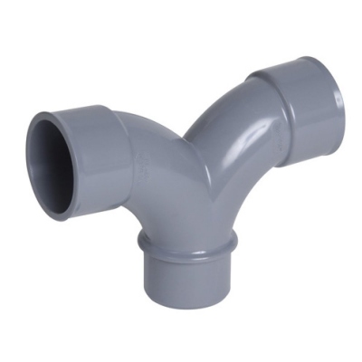 Coude PVC double - M�le / Femelle - 87�30 - Parall�le - Diam�tre 50 mm - Nicoll OJ8