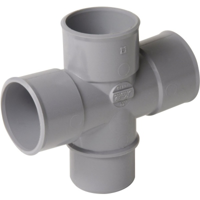 Culotte Double PVC - M�le / Femelle - 87�30 - Parall�le - Diam�tre 40 mm - RH18