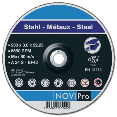 Disque � tron�onner - M�taux - Diam�tre 125 mm - Novipro 66252830009