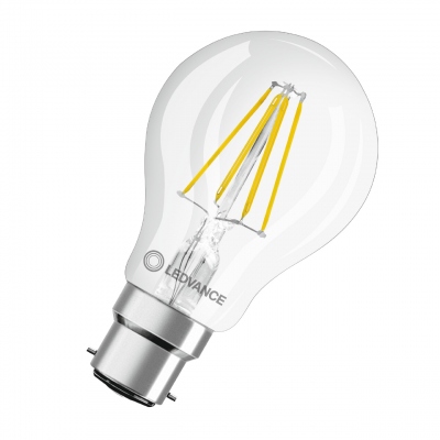 Ampoule  LED - Performance - B22D - 4W - 2700K - 470 Lm - CLA40 - Fil - Verre claire - Osram 069758
