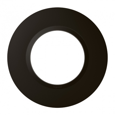 Plaque - 1 Poste - D�co - Noir - Effet velours - Legrand Dooxie 600994