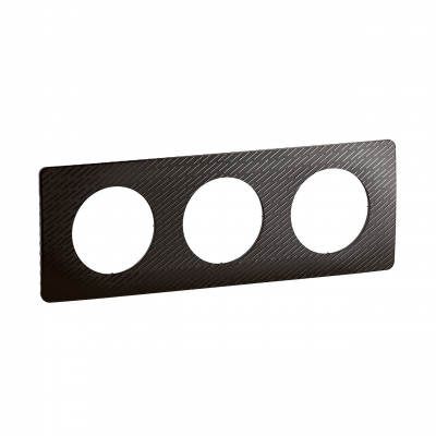 Plaque de finition - 3 Postes - Noir m�t�ore - Legrand C�liane CP0703