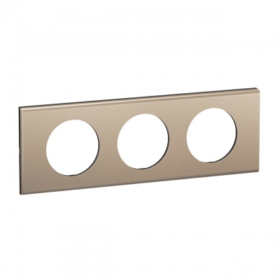Plaque de finition - 3 Postes - Nickel satin� - Legrand C�liane CP2103