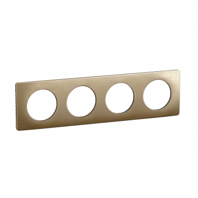 Plaque de finition - 4 Postes - Bronze satin� - Legrand C�liane CP1604