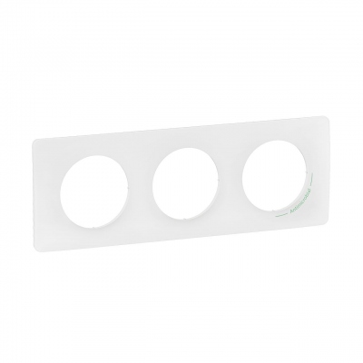 Plaque de finition - 3 Postes - Blanc antimicrobien - Legrand C�liane CP2603