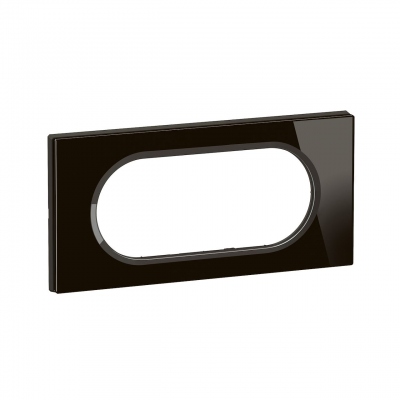 Plaque de finition - 4 � 5 Modules - Verre onyx noir - Legrand C�liane CP1908