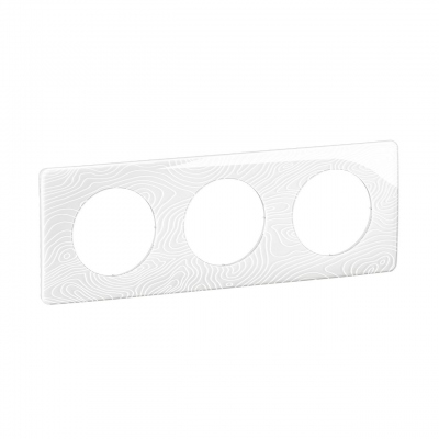 Plaque de finition - 3 Postes - Blanc relief - Legrand C�liane CP0603