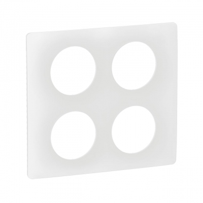 Plaque de finition - 2 x 2 Postes - Blanc �maill� - Legrand C�liane CP0009