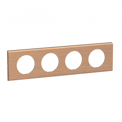 Plaque de finition - 4 Postes - Ch�ne - Legrand C�liane CP2404