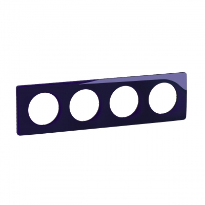 Plaque de finition - 4 Postes - Bleu de four - Legrand C�liane CP0304