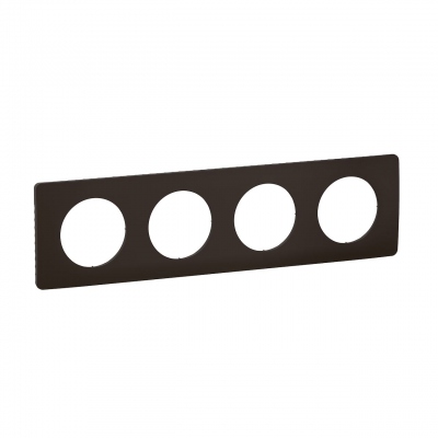 Plaque de finition - 4 Postes - Noir mat - Legrand C�liane CP0104