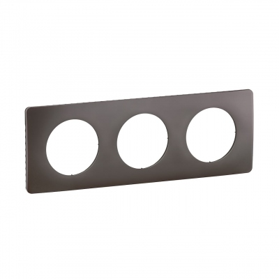 Plaque de finition - 3 Postes - Gris cendre - Legrand C�liane CP1003