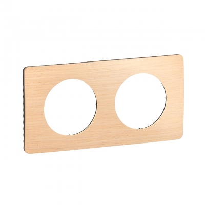 Plaque de finition - 2 Postes - H�tre - Legrand C�liane CP1402
