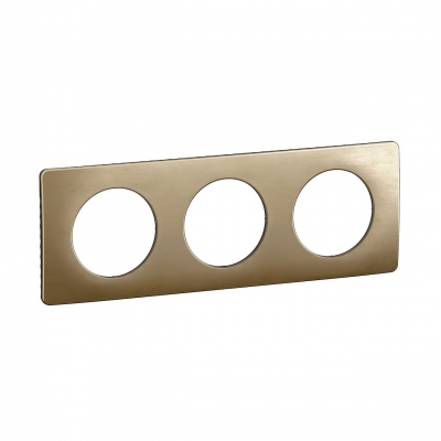 Plaque de finition - 3 Postes - Bronze satin� - Legrand C�liane CP1603