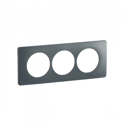 Plaque de finition - 3 Postes - Entraxe 57 mm - Bleu orage - Legrand C�liane CP0907