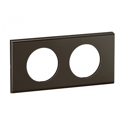 Plaque de finition - 2 Postes - Nickel sombre satin� - Legrand C�liane CP2202