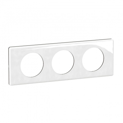 Plaque de finition - 3 Postes - Porcelaine de Limoges - Legrand C�liane CP2303