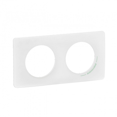 Plaque de finition - 2 Postes - Blanc antimicrobien - Legrand C�liane CP2602