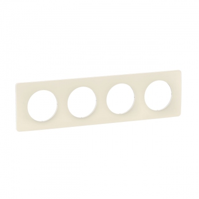 Plaque de finition - 4 Postes - Blanc amande - Legrand C�liane CP1104