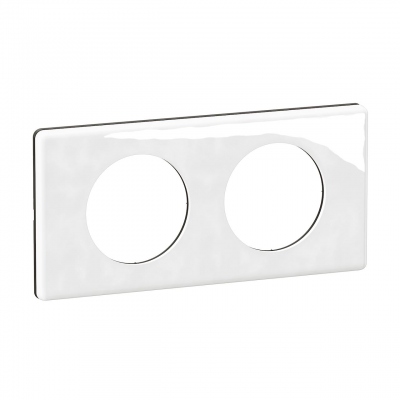Plaque de finition - 2 Postes - Porcelaine de Limoges - Legrand C�liane CP2302