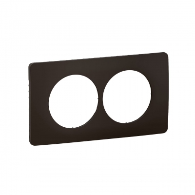 Plaque de finition - 2 Postes - Entraxe 57 mm - Noir mat - Legrand C�liane CP0106