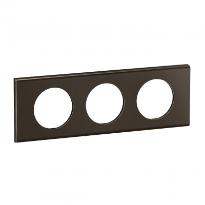 Plaque de finition - 3 Postes - Nickel sombre satin� - Legrand C�liane CP2203