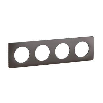 Plaque de finition - 4 Postes - Gris cendre - Legrand C�liane CP1004